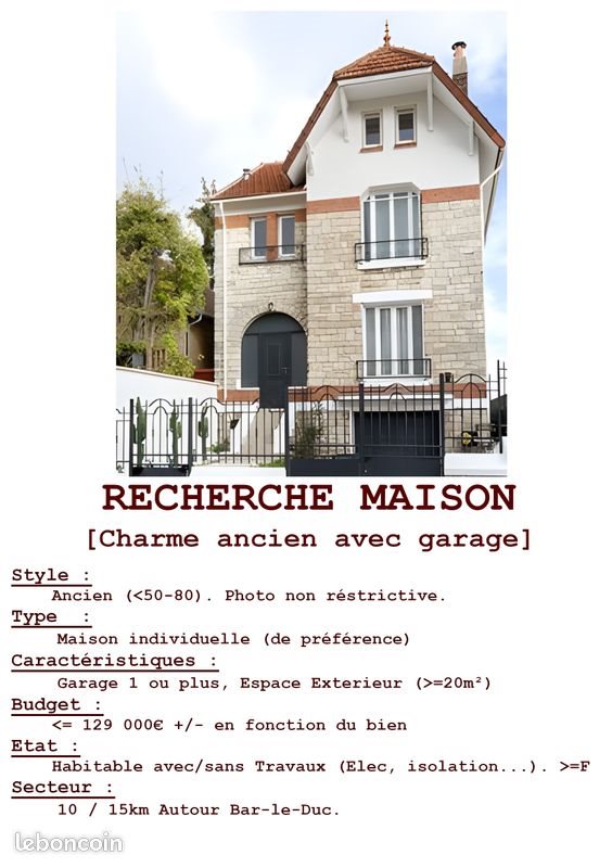 Maison à vendre, 80m², Bar-le-Duc