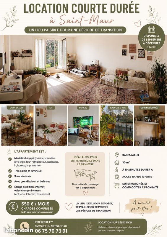 Appartement à louer, 30m², Saint-Maur-des-Fossés