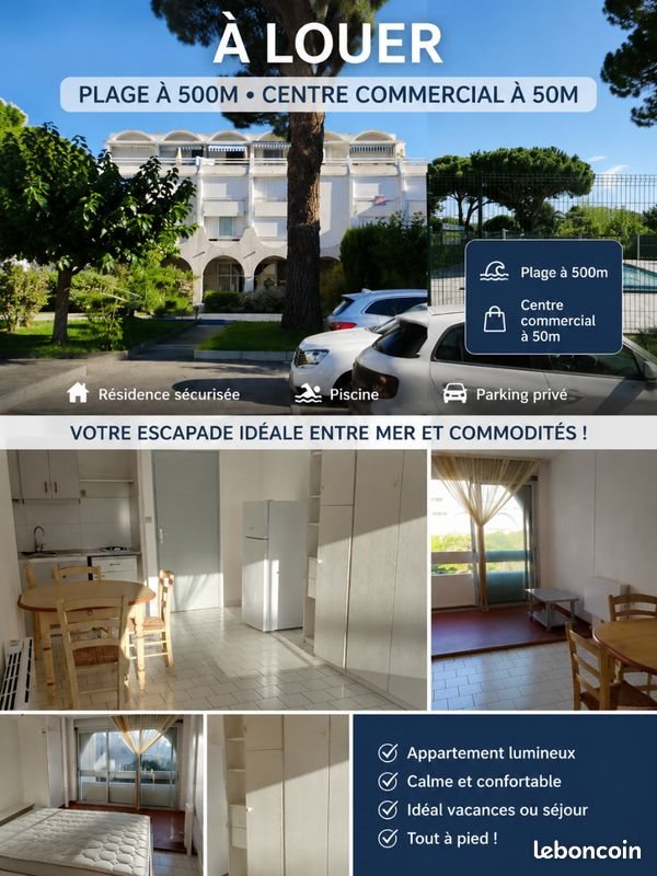 Appartement à louer, 25m², Le Grau-du-Roi