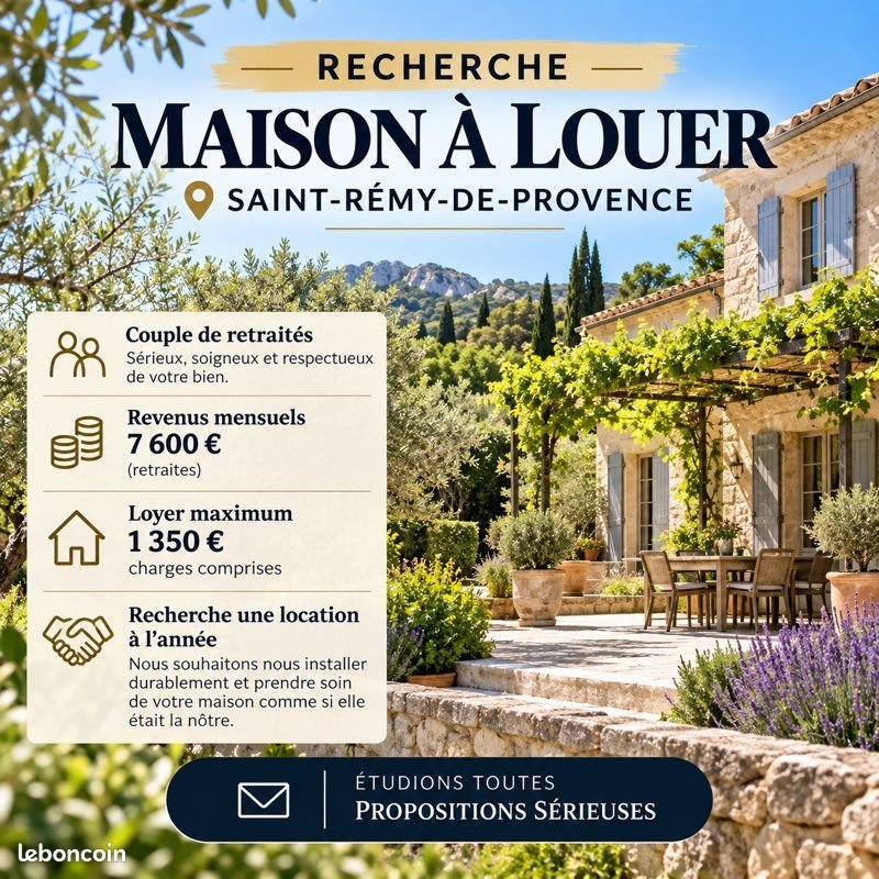 Maison à louer, 90m², Saint-Rémy-de-Provence