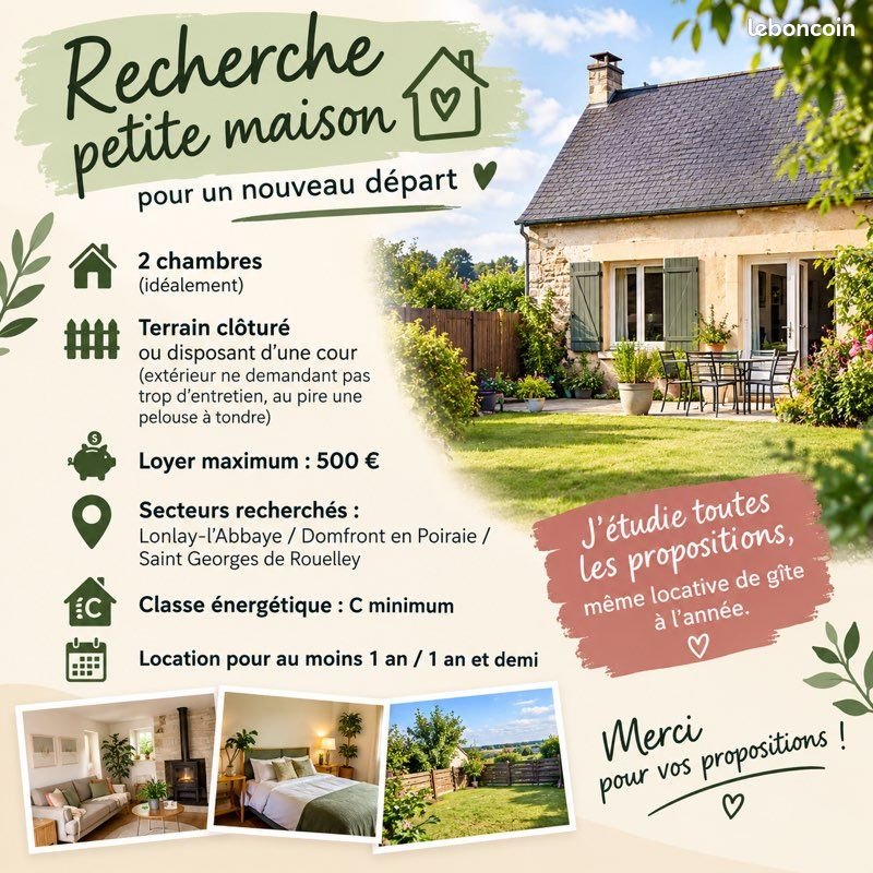 Maison à louer, 60m², Domfront