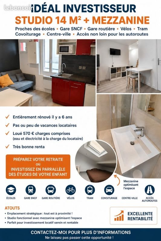 Appartement à vendre, 14m², Grenoble