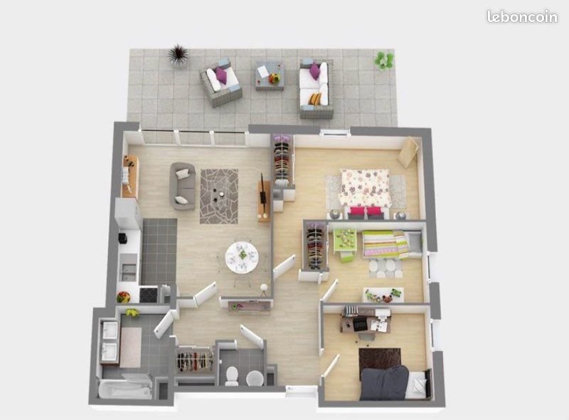 Appartement à louer, 65m², Villeurbanne