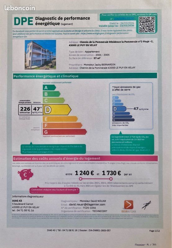 Appartement à vendre, 57m², Le Puy-en-Velay