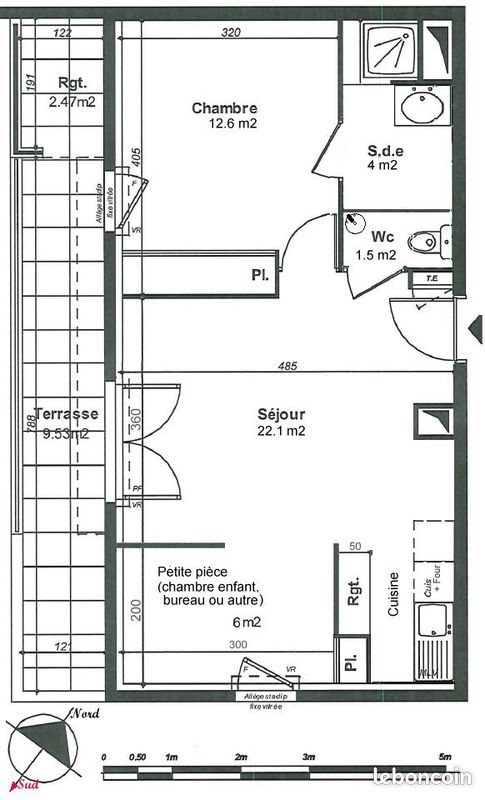 Appartement à louer, 46m², Vaulx-en-Velin