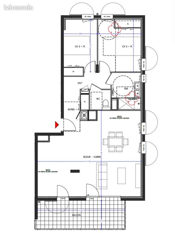 Appartement à louer, 82m², Thônes