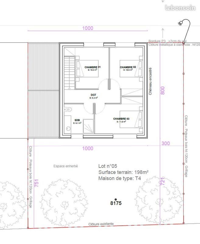 Maison à louer, 80m², Bassens
