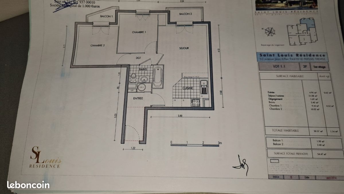 Appartement à vendre, 51m², Pontcarré