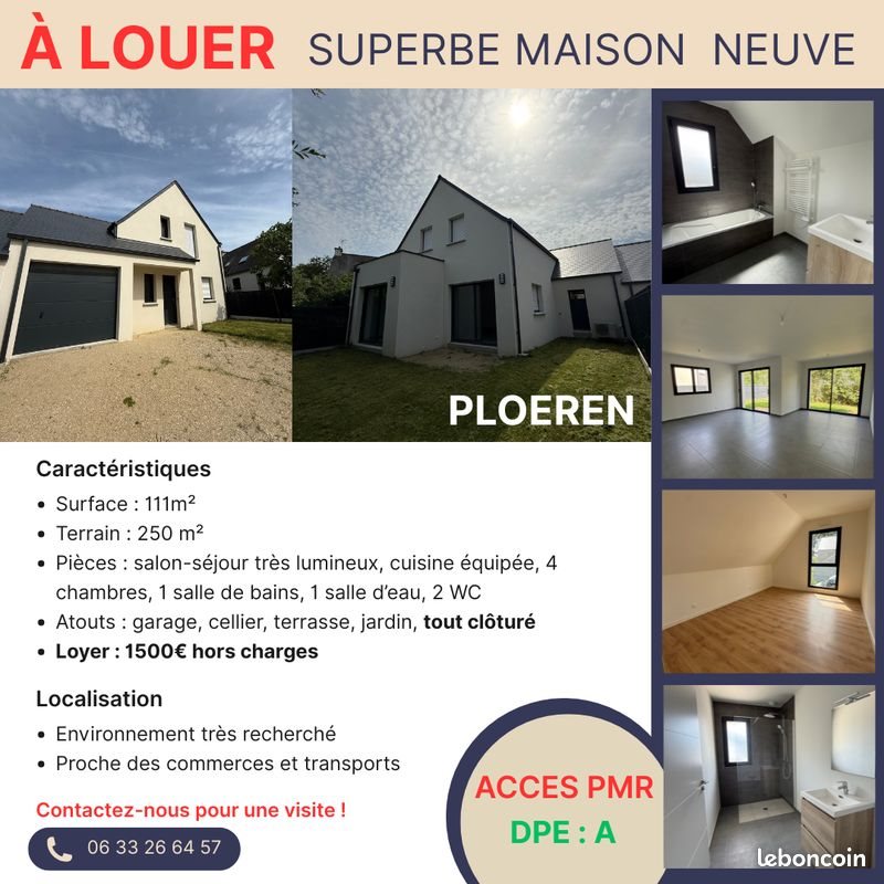 Maison à louer, 111m², Ploeren