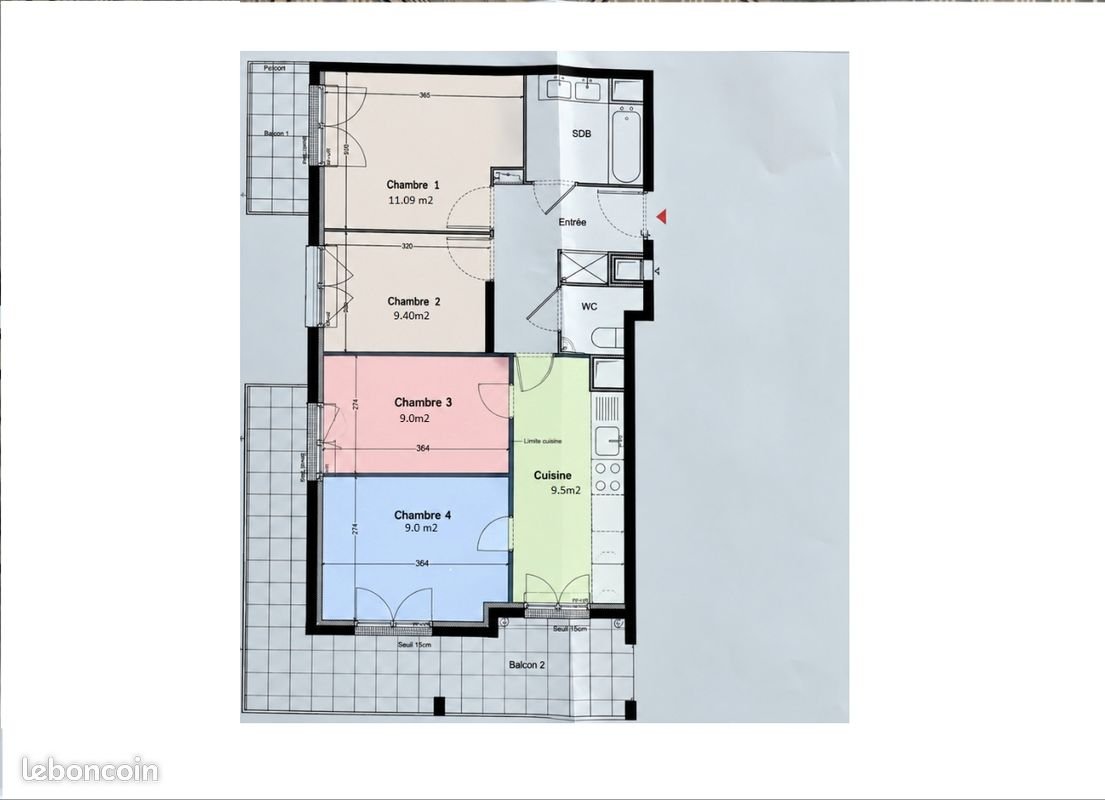 Appartement à louer, 60m², Meaux
