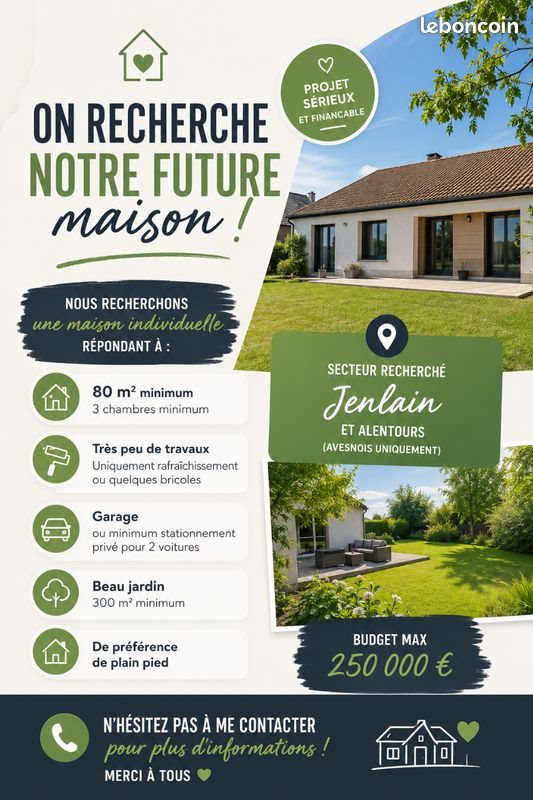 Maison à vendre, 80m², Jenlain