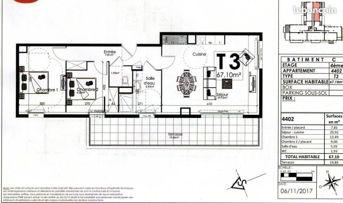 Appartement à louer, 67m², Vannes