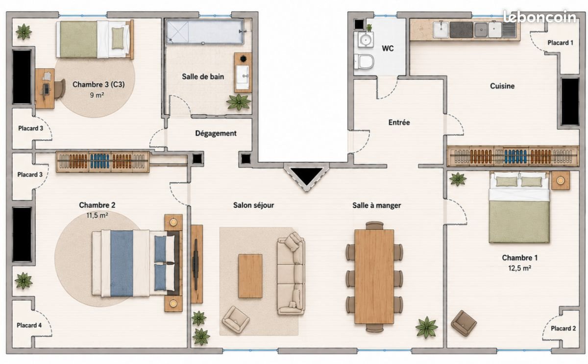 Appartement à vendre, 84m², Le Havre
