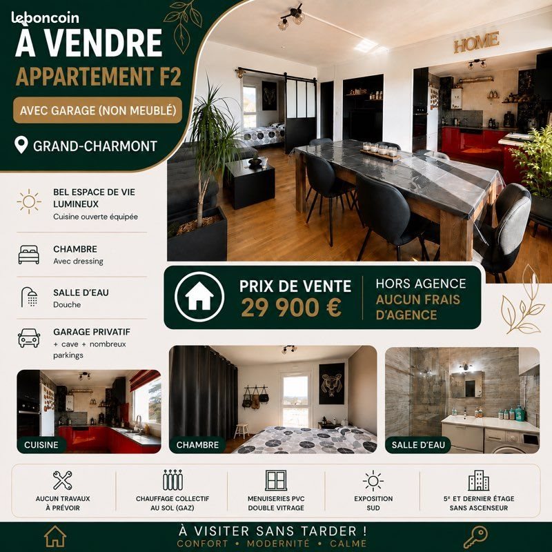 Appartement à vendre, 42m², Grand-Charmont
