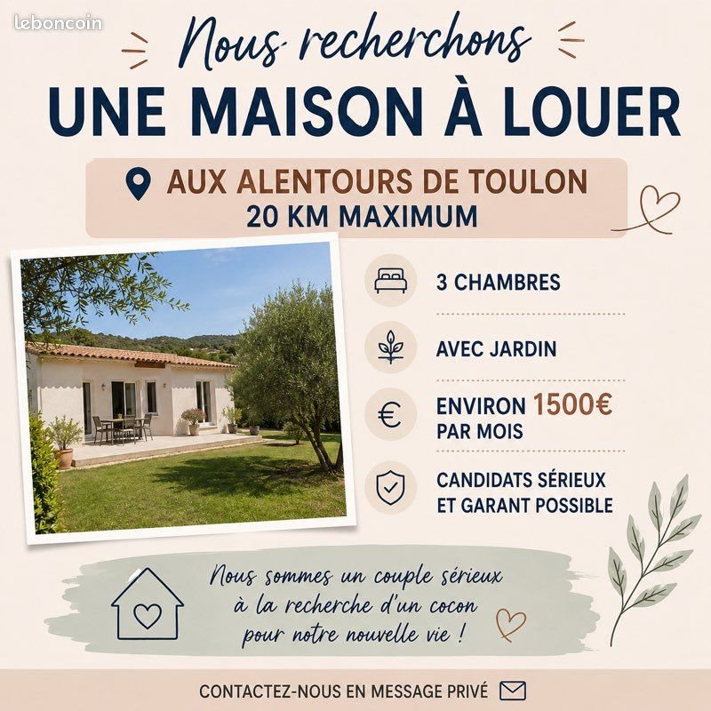 Maison à louer, 85m², Le Beausset