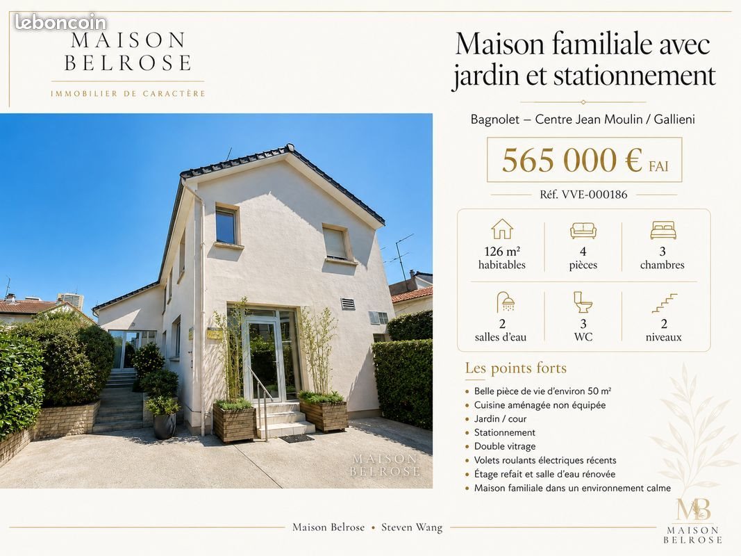Maison à vendre, 126m², Bagnolet