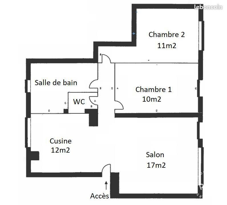 Appartement à louer, 58m², Antony