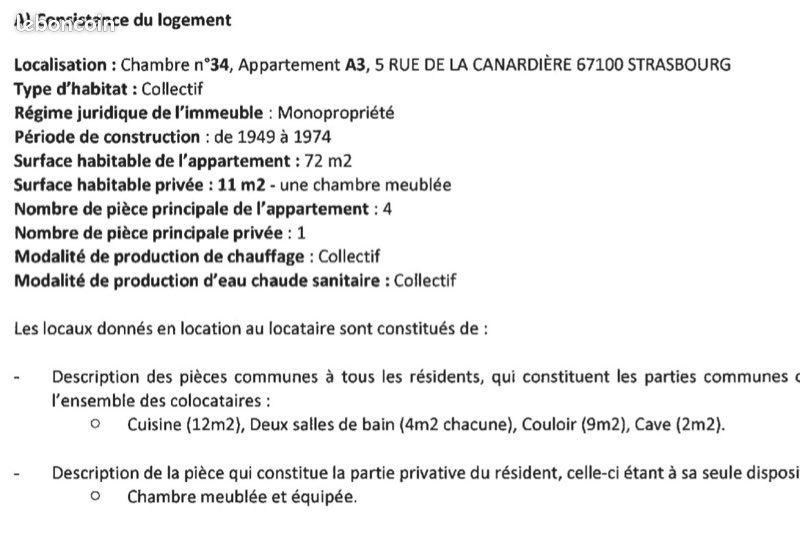 Appartement à louer, 11m², Strasbourg