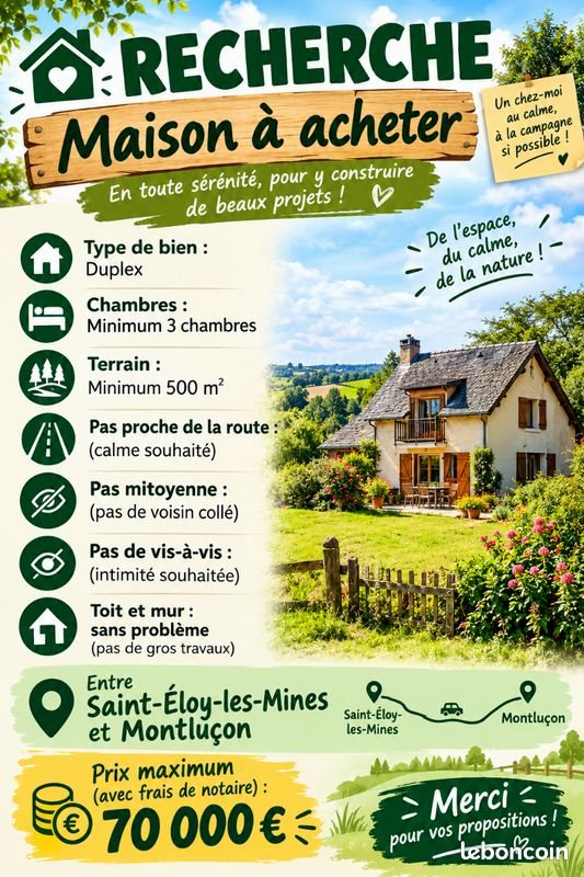 Maison à vendre, 120m², Meaulne