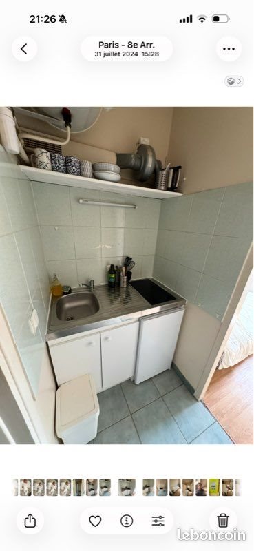 Appartement à louer, 9m², Paris 8ème