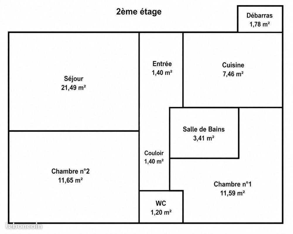 Appartement à louer, 62m², Tours