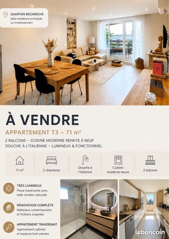 Appartement à vendre, 71m², Champagne-au-Mont-d'Or