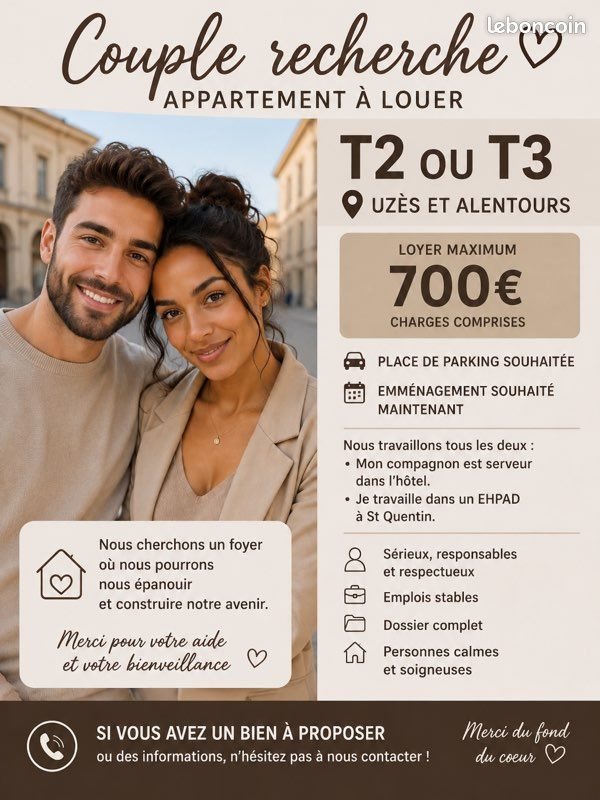 Appartement à louer, 40m², Saint-Quentin-la-Poterie