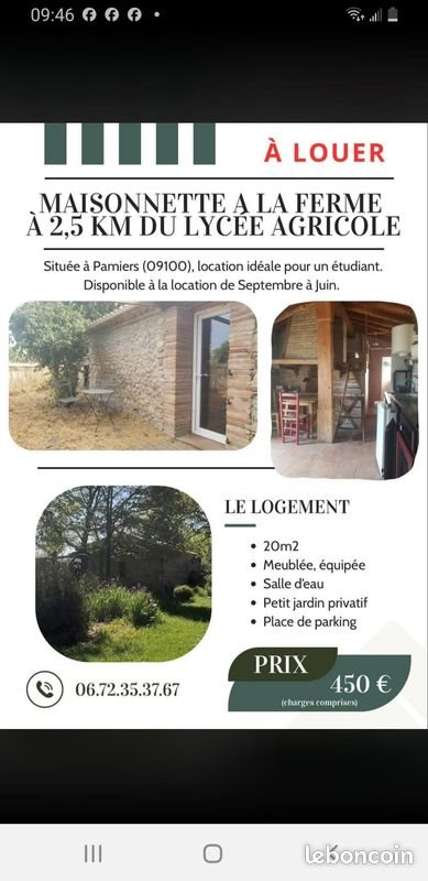 Maison à louer, 20m², Pamiers