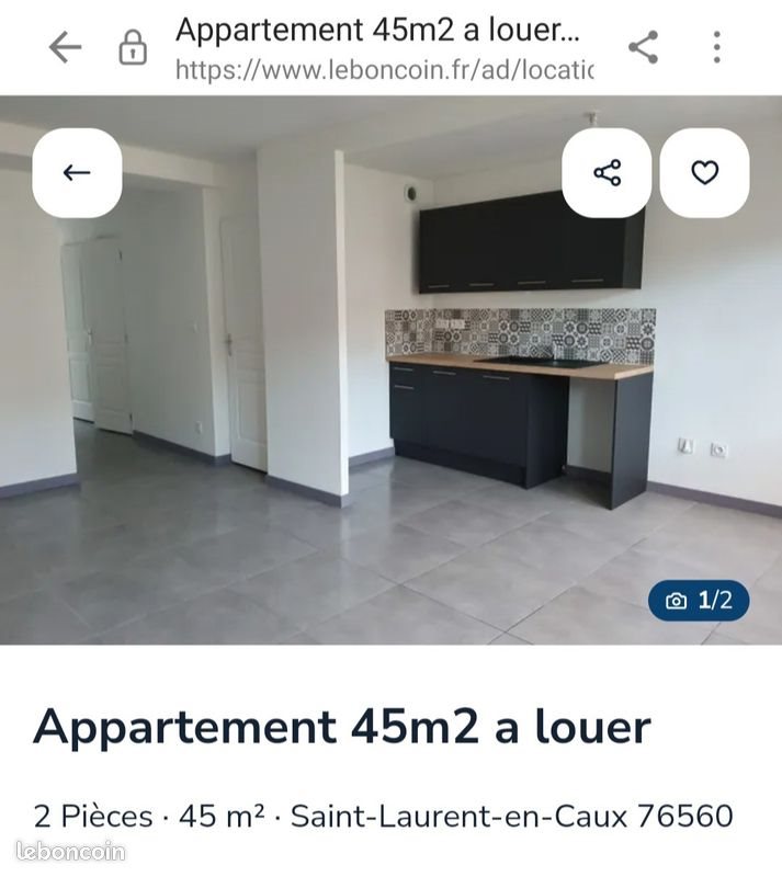 Appartement à louer, 45m², Saint-Laurent-en-Caux