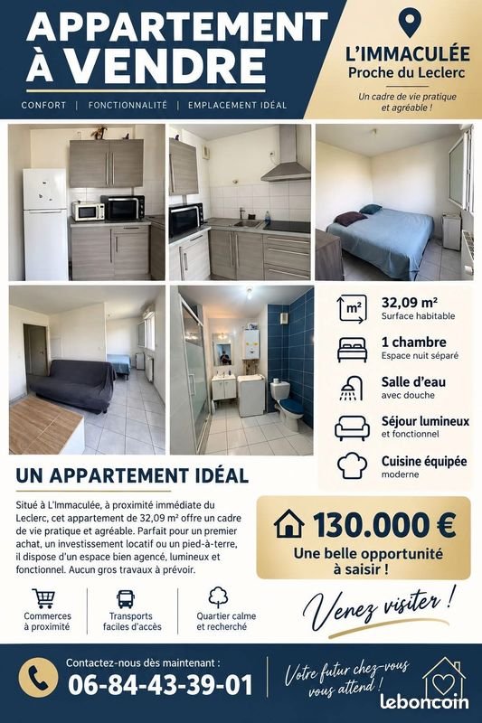 Appartement à vendre, 32m², Saint-Nazaire