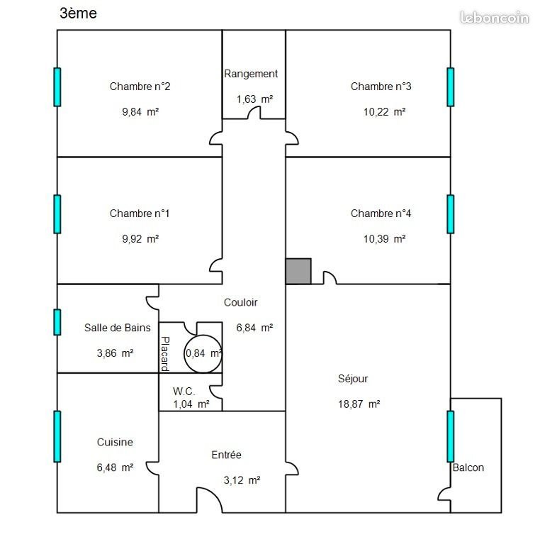 Appartement à vendre, 83m², Avrillé