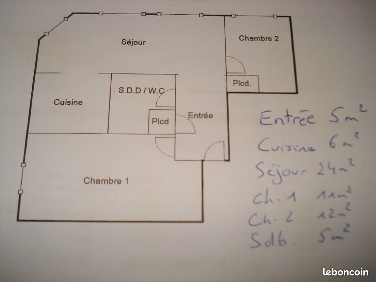 Appartement à louer, 61m², Saint-Quentin