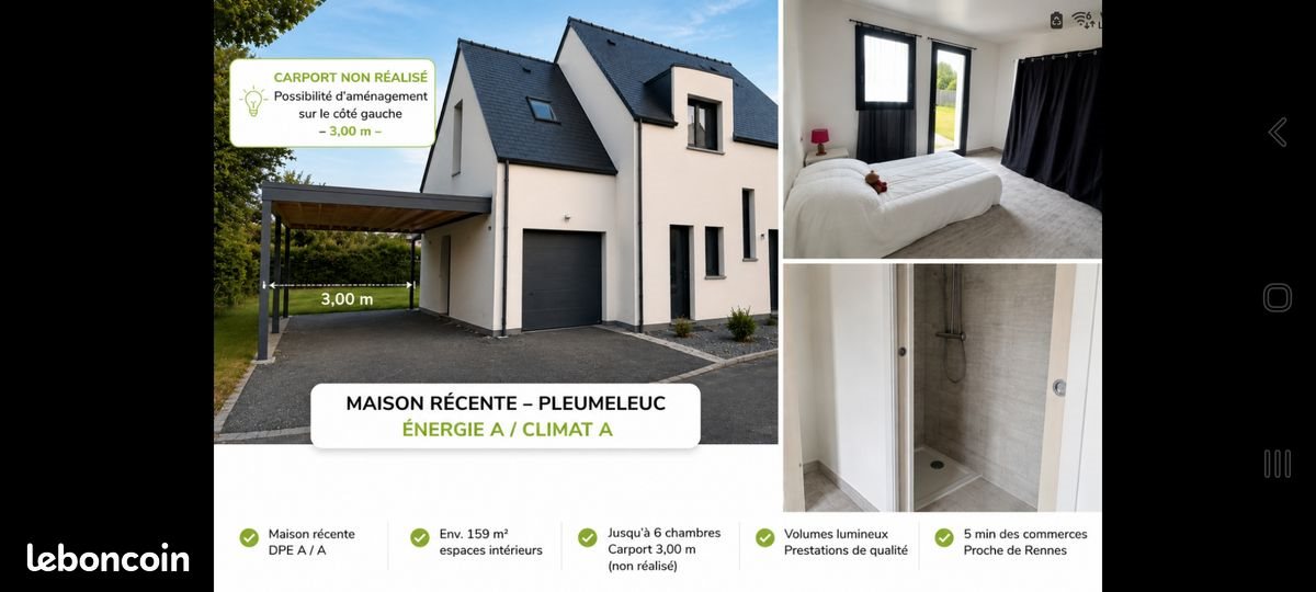 Maison à vendre, 137m², Pleumeleuc