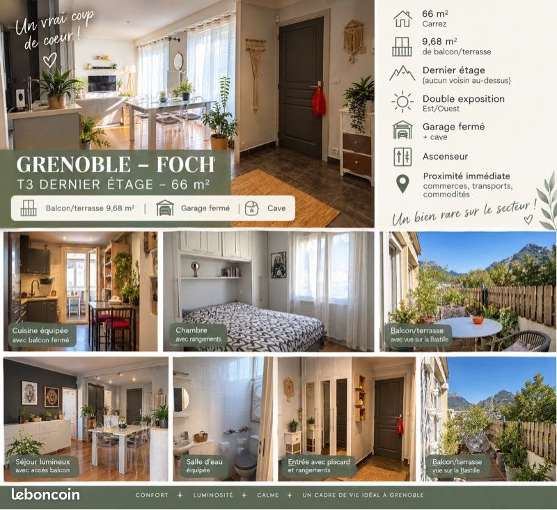 Appartement à vendre, 66m², Grenoble