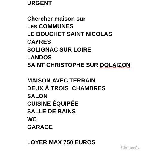 Maison à louer, 90m², Cayres