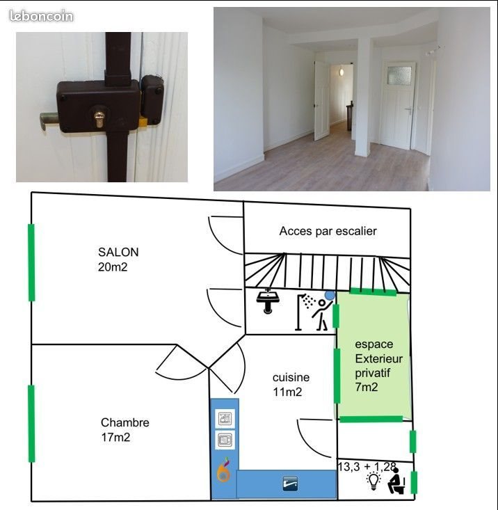 Appartement à louer, 50m², Lille