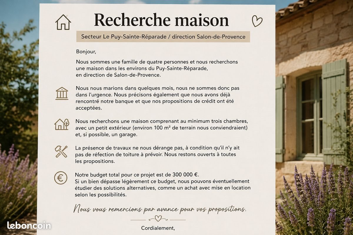 Maison à vendre, 80m², Le Puy-Sainte-Réparade
