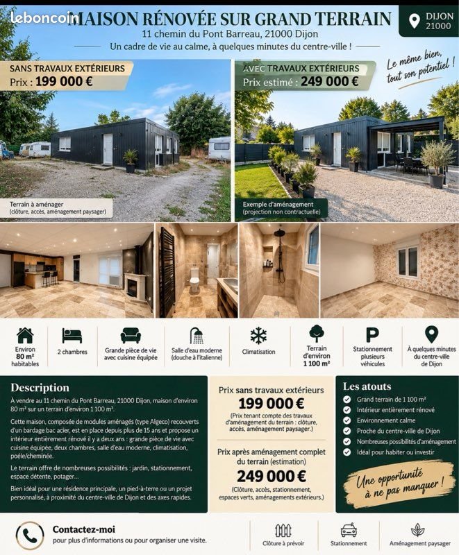 Maison à vendre, 80m², Dijon