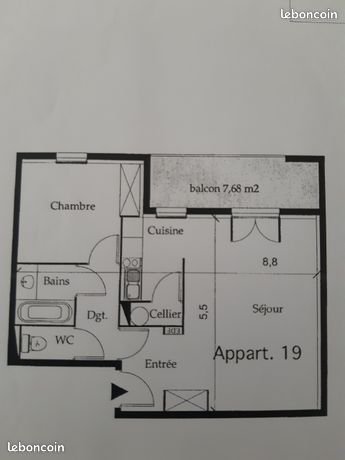 Appartement à louer, 48m², Narbonne