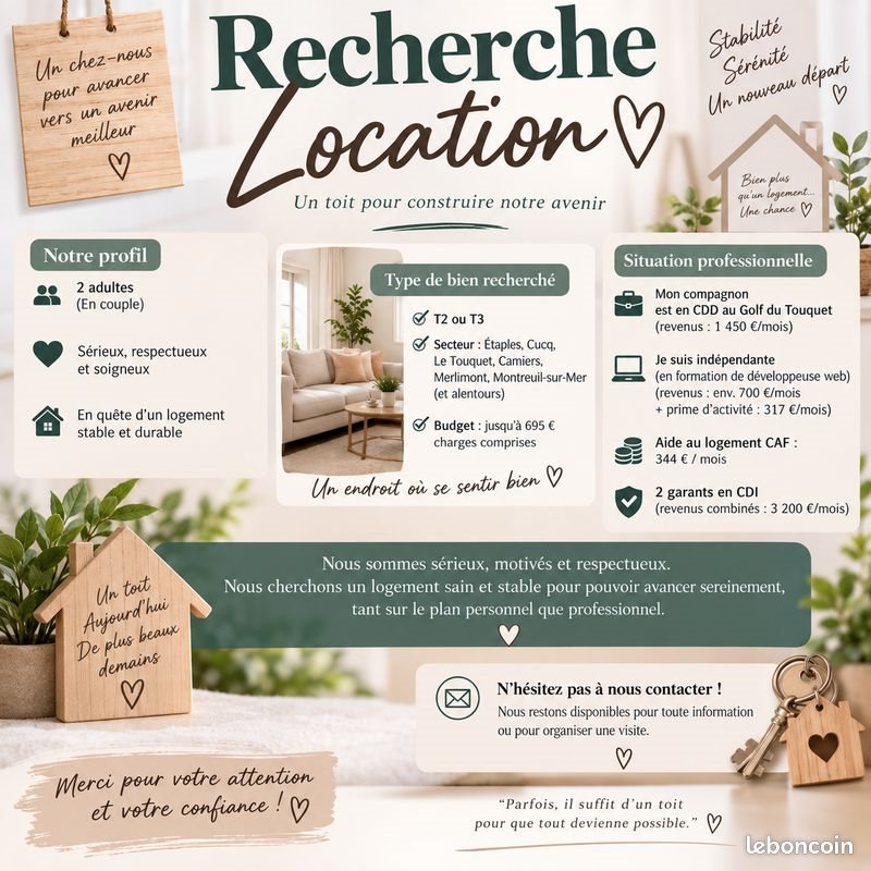 Appartement à louer, 50m², Etaples