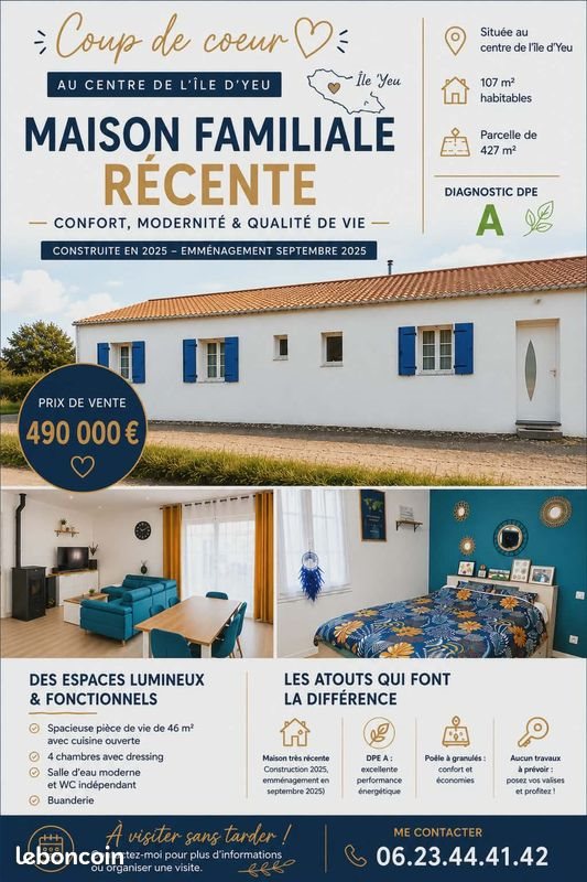 Maison à vendre, 107m², L'Île-d'Yeu