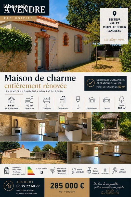 Maison à vendre, 90m², Vallet
