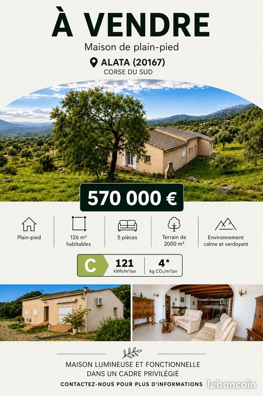 Maison à vendre, 126m², Alata