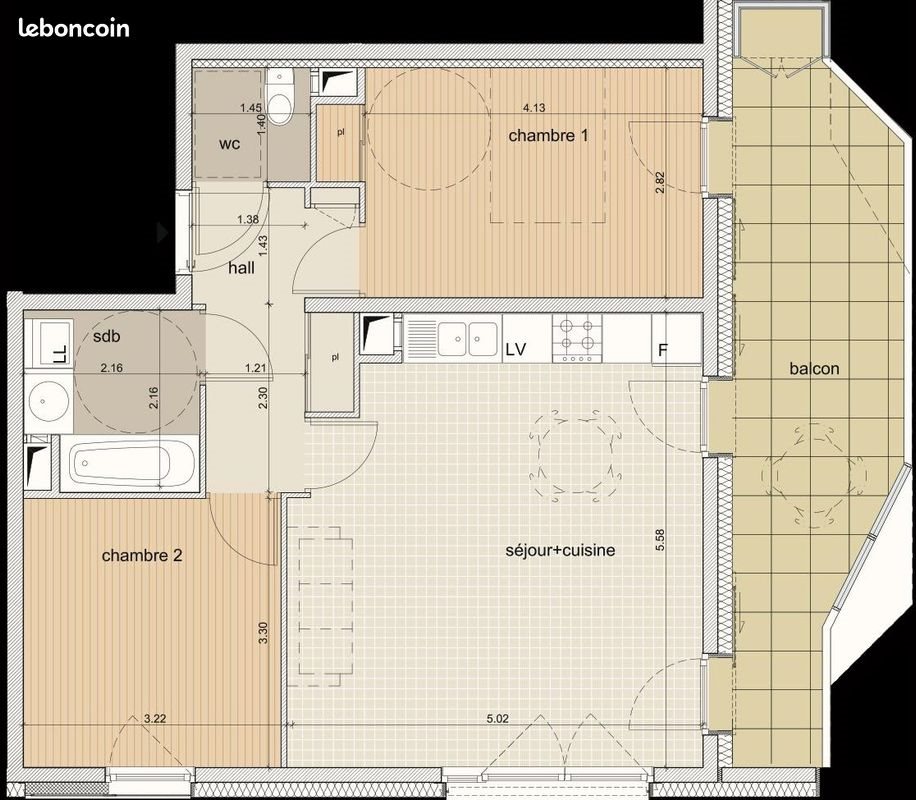 Appartement à louer, 62m², Montélimar