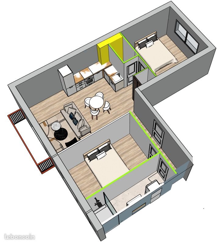 Appartement à vendre, 59m², Nantes