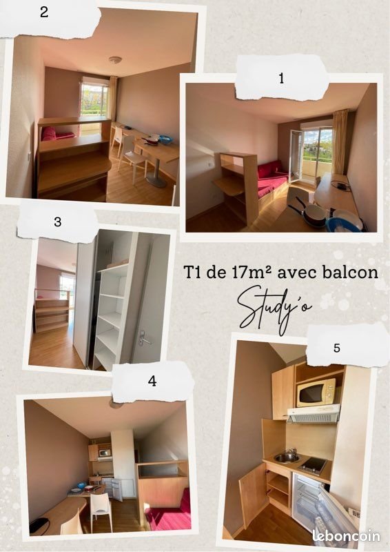 Appartement à louer, 17m², Talence