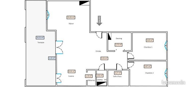 Appartement à louer, 68m², Grenoble