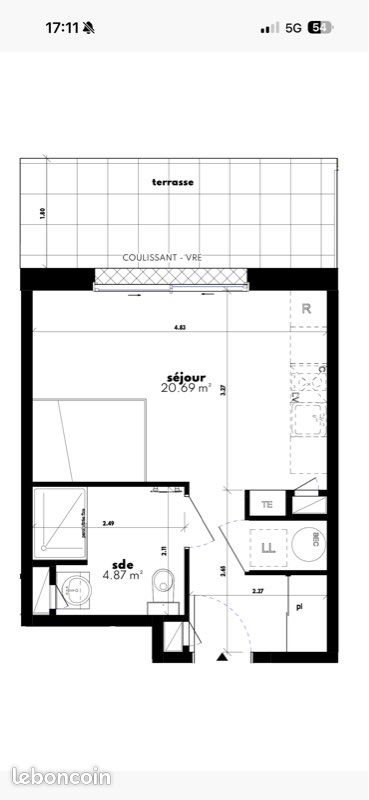 Appartement à louer, 26m², Lorient