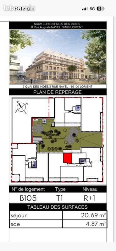 Appartement à louer, 26m², Lorient