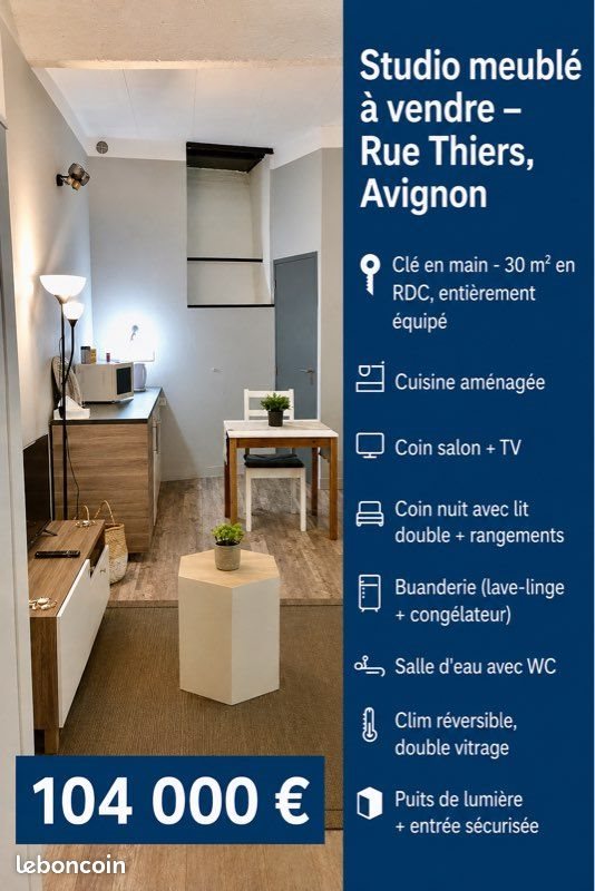 Appartement à vendre, 30m², Avignon